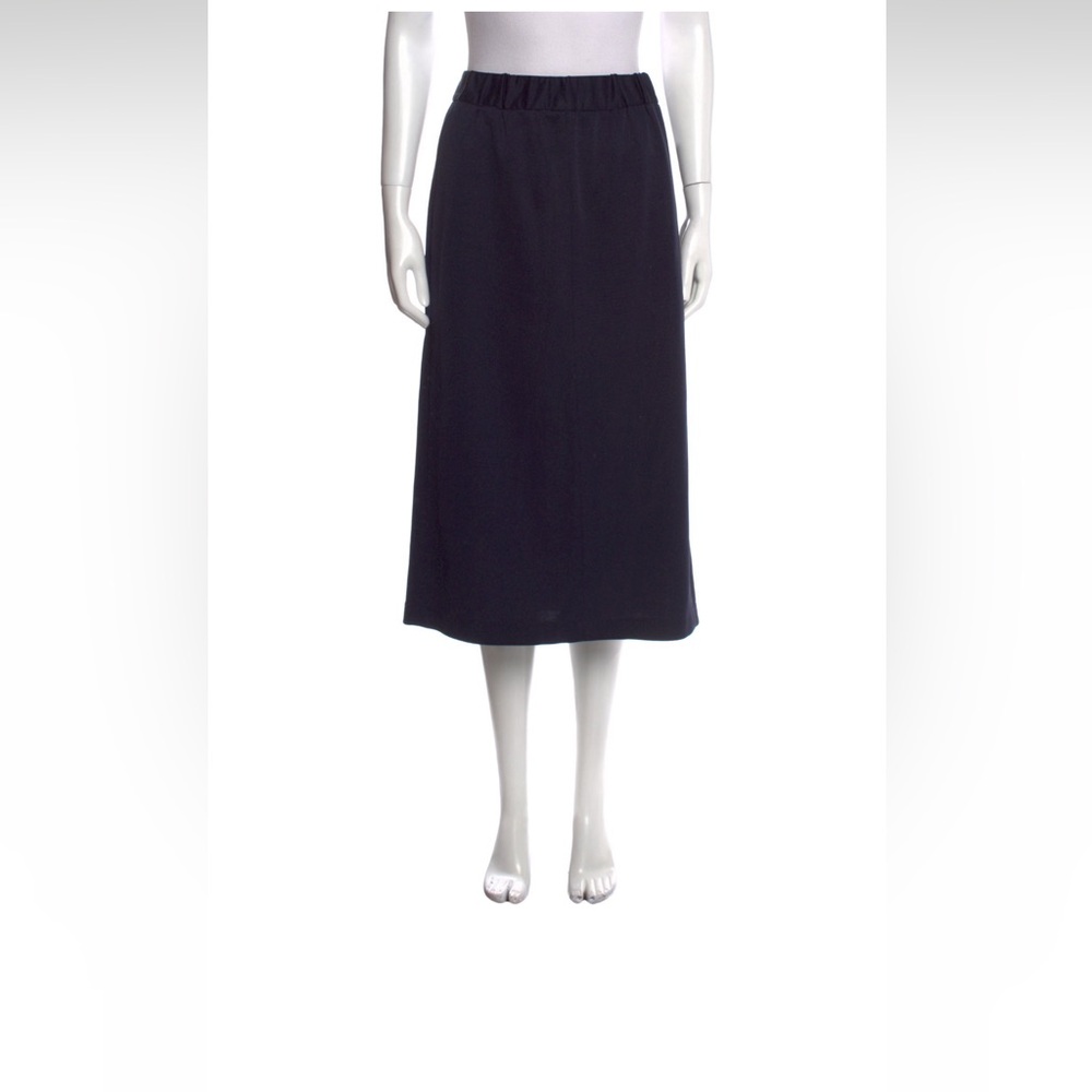 TIBI Midi Skirt in Navy Blue